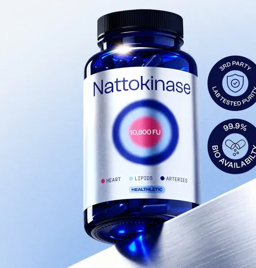 Healthletic Ultimate Nattokinase bottle, 10,800 FU